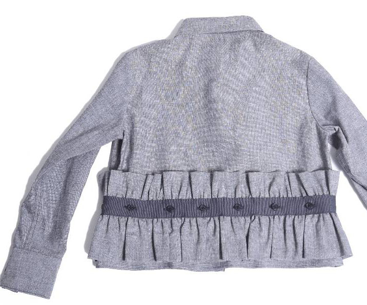                                                                                                                       Ruffled Polonaise Blouse